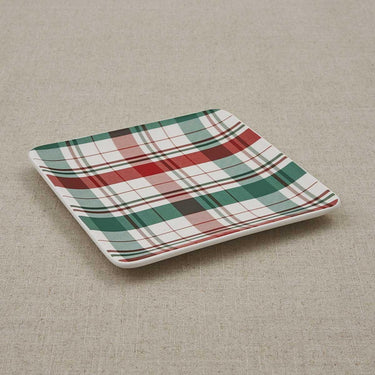 Winter Botanic Plaid Plates - Set of 4 Park Designs - The Fox Decor